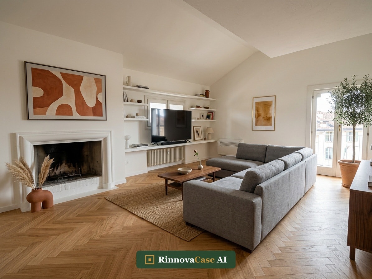 Soggiorno reale -> versione valorizzata generata da AI - dopo